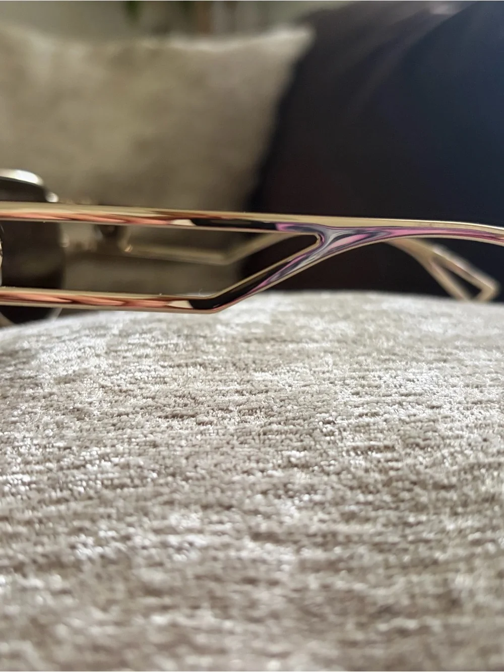 Versace Unisex Gold Frame Aviator Sunglasses with Grey Lenses